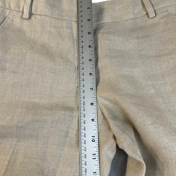 Sandra Angelozzi Wide Leg Tan Linen Trouser Pants Womens Size 32 - Picture 4 of 6